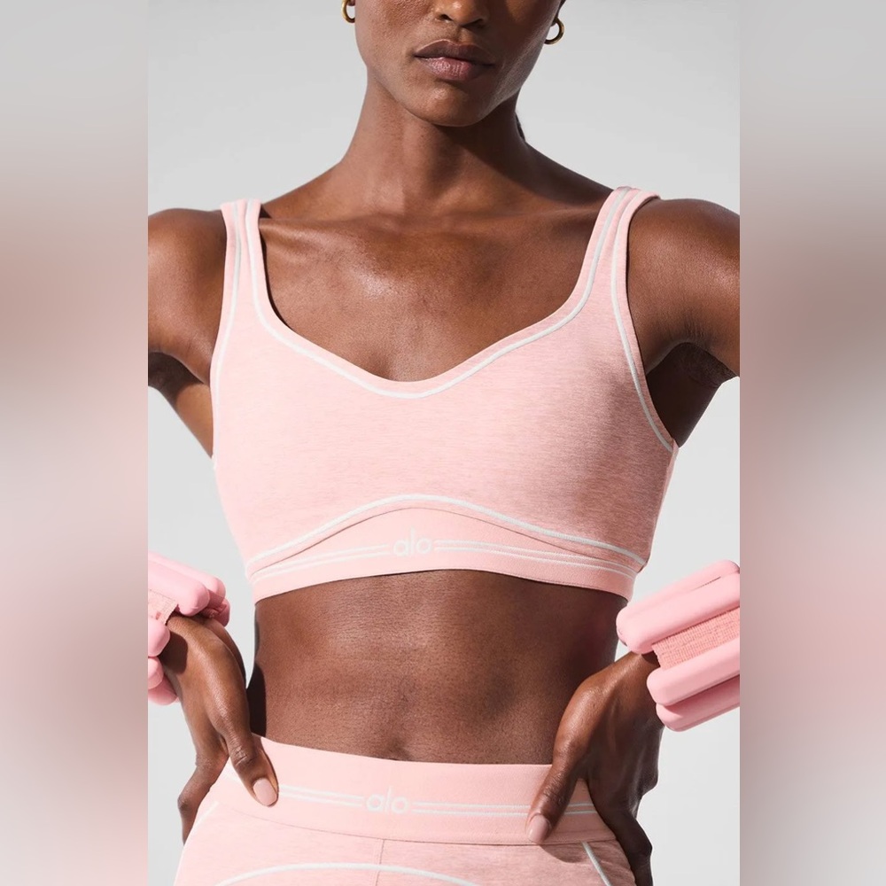 Alosoft Heart Throb Bra - Pink Quartz - Size Small